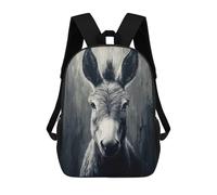 sinyumoney Monochrome Donkey Portrait Mochila Escolar Grande Resistente Al Agua Para Portátil Para Niños/niñas/adolescentes 17inch