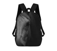 sinyumoney Monochrome Horse Portrait Mochila Escolar Grande Resistente Al Agua Para Portátil Para Adolescentes, Niñas, Niños, Mujeres Y Hombres 17inch