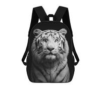 sinyumoney Monochrome Tiger Portrait Mochila Escolar De 17 Pulgadas Impresa En 3D Mochilas Infantiles Mochila Genial Impresa En 3D Para Niños De Primaria Y Secundaria