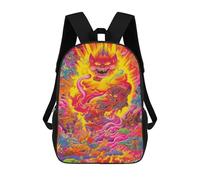 sinyumoney Monster Illustration Mochila Infantil De 17 Pulgadas, Mochila Escolar Con Estampado 3D De Dibujos Animados Para Niños Y Adolescentes.