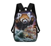 sinyumoney Monster Red Panda Kraken Mochila Escolar Impresa En 3D Para Niños Mochilas De Viaje De Alta Capacidad Bolsas Para Libros Mochila Escolar Para Niños Mochila 17inch