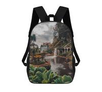 sinyumoney Monte Palace Funchal Mochila Ligera Para La Escuela, Mochila Escolar, Mochila Para La Universidad Para Niñas Y Adolescentes 17inch