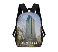 sinyumoney Montreal 4 Mochila Infantil Con Impresión 3D, Mochila Escolar Para Niños, Mochila Informal Divertida Para Niños Y Adolescentes 17inch