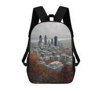 sinyumoney Montreal Art Canada Mochila, Mochila Infantil, Mochila Escolar Para Estudiantes, Mochila Para Libros, Mochila Escolar Impresa En 3D Para Niños Y Niñas 17inch