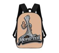 sinyumoney Montreal City Icon Badge Mochilas Infantiles Escolares Impresas En 3D, Mochilas Para Niños, Mochilas De Viaje Para Niños Y Niñas, Mochilas Escolares Para Niños 17inch