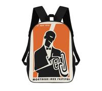 sinyumoney Montreux Jazz Festival Mochila De Viaje Resistente Al Agua, Mochila Para Computadora Portátil Para Campus, Viajes Al Aire Libre Y Deportes 17inch