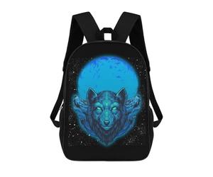 sinyumoney Moon Howling Wolves Winter Mochila, Mochila Escolar Impresa En 3D, Bolsa Para El Almuerzo Escolar, Mochila De Viaje, Mochila Para Amigos, Mochila Escolar Para Niñas Y Niños 17inch