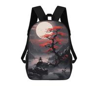 sinyumoney Moon Japanese Landscape Mochila Infantil Para Niñas, Mochila Escolar 3D, Mochila Para Niños Pequeños, Mochila Informal De Día, Mochila Escolar De Moda 17inch