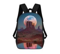 sinyumoney Moon Over Monument Valley Mochila Escolar, Mochila De Negocios, Mochila Impermeable Para Libros, Para Acampar, Aventuras Al Aire Libre Y Viajes Diarios 17inch