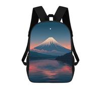 sinyumoney Moon over Mount Fuji Mochilas Para Niños, Mochilas Escolares Personalizadas En 3D Para Niños Y Niñas, Mochilas Escolares Grandes, Mochilas Informales Para El Día A Día 17inch