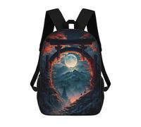 sinyumoney Moonlight And Orange Gate Mochila Escolar Impresa En 3D Para Niños, Mochila Escolar, Mochilas De Viaje, Bolso Informal De Moda Para Niños Y Estudiantes 17inch