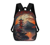 sinyumoney Moonlight Japan Mochila Infantil Con Impresión 3D, Mochila Escolar Para Niños, Mochila Informal Divertida Para Niños Y Adolescentes 17inch