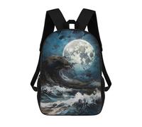 sinyumoney Moonlight Mochila Infantil Con Impresión 3D, Mochila Escolar Para Niños, Mochila Informal Divertida Para Niños Y Adolescentes 17inch