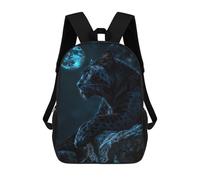 sinyumoney Moonlight Mystical Panther Mochila Escolar Mochilas Escolares Para Niñas Y Niños Mochila Con Bolsillo Mochila Escolar De Moda Mochila Infantil 17inch