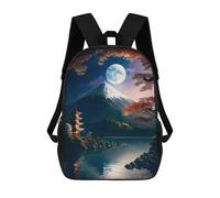 sinyumoney Moonlight Nature Japanese Mochila Escolar Infantil Impresa En 3D Para Niños, Mochilas De Viaje De Alta Capacidad, Bolsas Para Libros, Mochila Escolar Infantil 17inch
