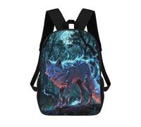 sinyumoney Moonlight Spirit Fox Mochila Escolar Para Niñas Y Niños, Mochilas De Gran Capacidad, Mochilas Ligeras Para Niños Y Estudiantes 17inch
