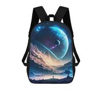 sinyumoney Moonlit Alien Landscape Mochilas Infantiles Escolares Impresas En 3D, Mochilas Para Niños, Mochilas De Viaje Para Niños Y Niñas, Mochilas Escolares Para Niños 17inch