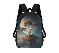 sinyumoney Moonlit Floating Island Mochila Escolar Para Niños Mochila Escolar Impresa En 3D Mochila Escolar De Moda Para Niños De Primaria Y Secundaria 17inch