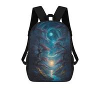 sinyumoney Moonlit Forest Mochila Ronaldo, Mochila Infantil, Mochila Escolar Para Estudiantes, Mochila Para Libros, Mochila Escolar Impresa En 3D Para Niños Y Niñas, 17inch