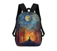 sinyumoney Moonlit Fox Dreams Mochila Escolar Para Niñas Mochila Impermeable Mochila Informal De Día Mochila Ligera Para Niño Y Niña Mochila Escolar 17inch