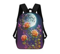 sinyumoney Moonlit Garden Fantasy Mochila Escolar De Moda Para Estudiantes, Adecuada Para Niños Y Niñas, Mochila Informal Para Viajes Al Aire Libre, Esencial Para El Día A Día 17inch