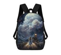 sinyumoney Moonlit Journey Mochilas Para Niños, Mochilas Escolares Personalizadas En 3D Para Niños Y Niñas, Mochilas Escolares Grandes, Mochilas Informales Para El Día A Día 17inch