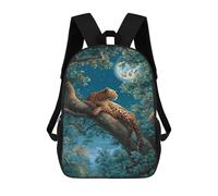 sinyumoney Moonlit Jungle Leopard Rest Mochila Escolar Para La Escuela Secundaria, Preparatoria, Universidad Y Viajes Para Niños/niñas/adolescentes 17inch