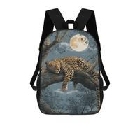sinyumoney Moonlit Leopard Resting Mochilas Escolares Para La Escuela Secundaria, Preparatoria, Universidad Y Viajes Para Hombres, Mujeres Y Adolescentes 17inch