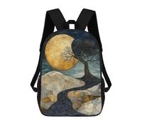 sinyumoney Moonlit River Landscape 17inch Mochila Escolar Impresa En 3D Para Niños, Mochila Escolar Informal De Moda, Mochilas De Viaje Para Niños Y Estudiantes.