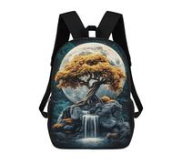 sinyumoney Moonlit Serenity Waterfall Mochila Escolar Resistente Al Agua, Mochila Escolar De Negocios Para Hombres/mujeres 17inch