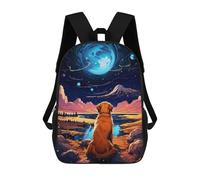sinyumoney Moonlit Vigil Mochila Escolar Infantil Impresa En 3D Mochila De Viaje De Alta Capacidad Bolsas Para Libros Mochila Infantil 17inch