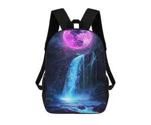 sinyumoney Moonlit Waterfall Fantasy Mochila Escolar Ligera Para Aeropuerto, Estudiantes Universitarios, Mochila Para Niños/niñas/adolescentes 17inch