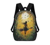 sinyumoney Moonlit Witch Flight Mochilas Escolares Para La Escuela Secundaria, Preparatoria, Universidad Y Viajes Para Niños/niñas/adolescentes 17inch