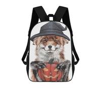 sinyumoney Morning Fox Halloween Mochila Infantil, Mochila Escolar Infantil, Mochilas Escolares Impresas En 3D Para Niños Y Estudiantes Adolescentes 17inch