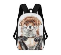 sinyumoney Morning Fox Mochila Escolar Infantil Impresa En 3D Para Niños, Mochilas De Viaje, Bolsas Para Libros Para Niños Estudiantes De Primaria 17inch