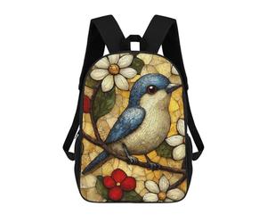 sinyumoney Mosaic Bird on Branch Mochila Ligera Para La Escuela, Mochila Escolar, Mochila Para La Universidad Para Niñas Y Adolescentes 17inch