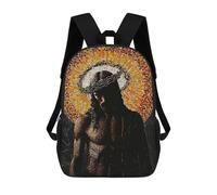 sinyumoney Mosaic Jesus Mochila Infantil De Moda Divertida Mochila Escolar Para Niños Y Adolescentes Con Impresión 3D Para Niños 17inch