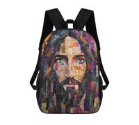 sinyumoney Mosaic Jesus Portrait Mochila Escolar Infantil Impresa En 3D Para Niños, Mochilas De Viaje, Bolsas Para Libros, Mochila Escolar Infantil 17inch