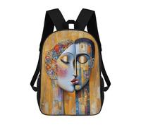sinyumoney Mosaic Kiss Mochila Escolar Infantil De 17 Pulgadas, Mochila Escolar Impresa En 3D Para Niños De Primaria Y Secundaria
