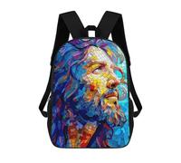 sinyumoney Mosaic Portrait of A Man Mochila Escolar Para Niños Mochila Escolar Impresa En 3D Mochila Escolar De Moda Para Niños De Primaria Y Secundaria 17inch