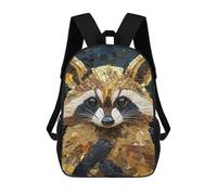 sinyumoney Mosaic Raccoon Portrait Mochila Escolar Para El Trabajo, Negocios, Universidad, Escuela Para Hombres/mujeres 17inch