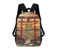 sinyumoney Mosaic Torii Harmony Art Mochila Escolar Mochila Para Niños Impresa En 3D Mochilas Infantiles Para Niños Y Niñas Mochilas Escolares Mochilas De Viaje Para Niños 17inch