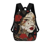 sinyumoney Mosaic Woman Japanese Mochila Escolar Para El Trabajo, Negocios, Universidad Y Escuela Para Niñas Y Adolescentes 17inch
