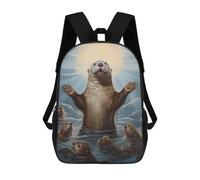 sinyumoney Moses Otter Mochila Escolar Para Niños De 17 Pulgadas, Mochila Informal De Viaje Para Niños Y Niñas, Mochila De Gran Capacidad Para El Día A Día 17inch