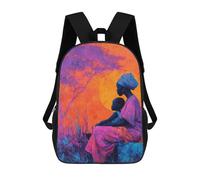 sinyumoney Mother And Child African Art Painting Mochilas Para Niños Y Estudiantes, Mochilas Escolares Impresas En 3D, Mochilas Para Estudiantes De Primaria Y Secundaria Para Niños Y Niñas 17inch