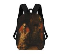 Sinyumoney Mother And Child Painting Mochila Escolar Ligero, Mochila De Día, Bolsa De Libros Para Hombres/Mujeres, Regreso del sonido prodigal, 17"