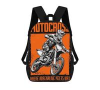 sinyumoney Motocross Quote Pop Art Mochila Infantil Con Impresión 3D, Mochila Escolar Para Niños, Mochila Informal Divertida Para Niños Y Adolescentes 17inch
