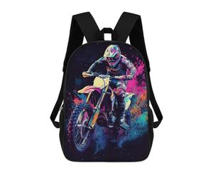 sinyumoney Motocross Rider Art Mochila Escolar Grande Resistente Al Agua Para Portátil Para Niños/niñas/adolescentes 17inch