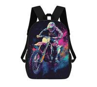 sinyumoney Motocross Rider Art Mochila Escolar Infantil Impresa En 3D Para Niños, Mochilas De Viaje De Alta Capacidad, Bolsas Para Libros, Mochila Escolar Infantil 17inch