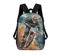sinyumoney Motocross Rider in Action Mochilas Escolares Mochila Escolar Ligera Mochila De Día Mochila Escolar Para La Universidad Para Niños/Niñas/Adolescentes 17inch
